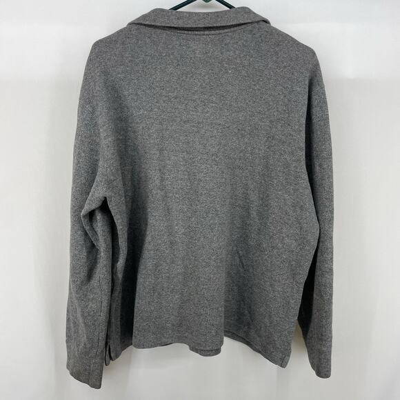 Polo Ralph Lauren Size L 1/4 Zip Pullover Knit Sweater Gray Preppy Old Money - Picture 2 of 8